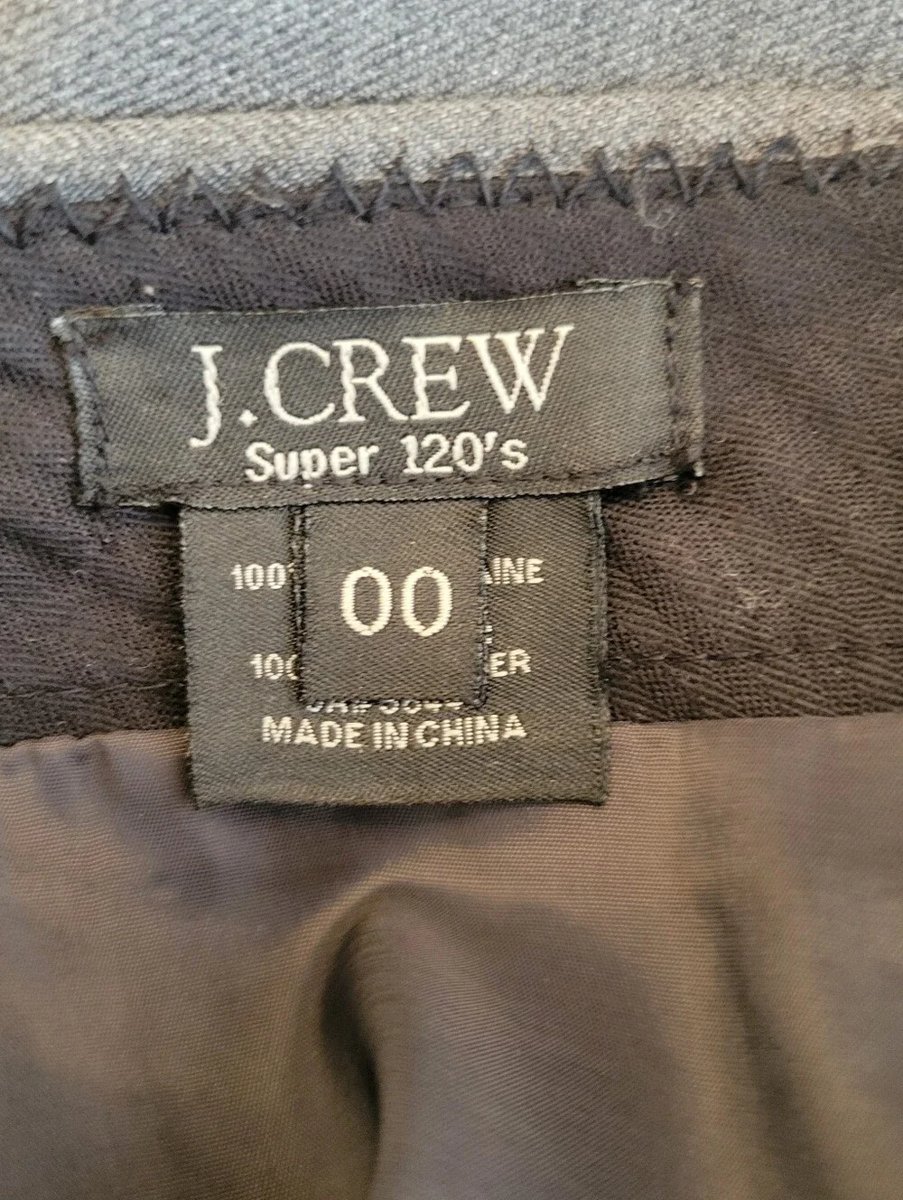 J. Crew Gray Wool Professional Pencil Skirt Size 00